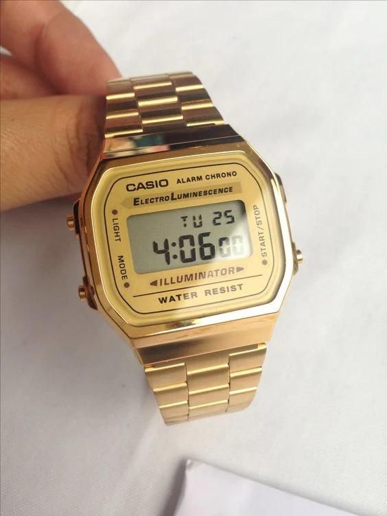 Gold Casio Vintage Digital Watch - Unisex