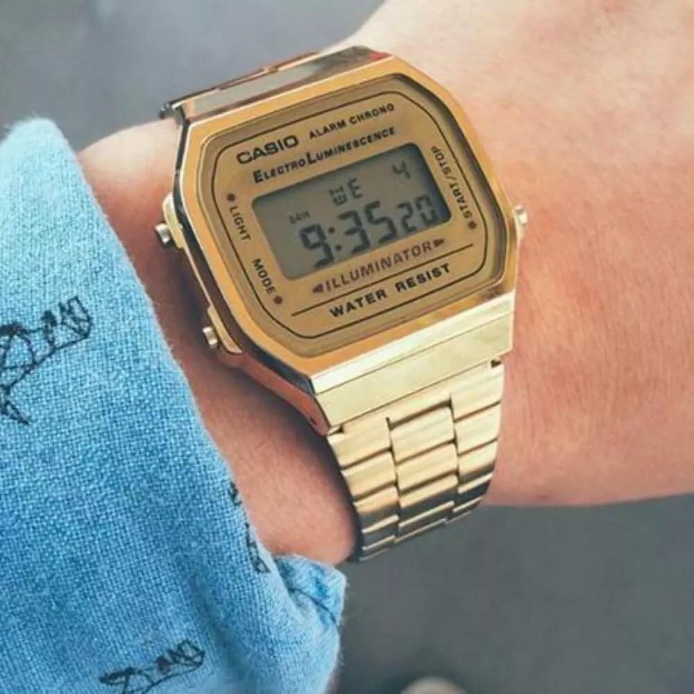 Gold Casio Vintage Digital Watch - Unisex