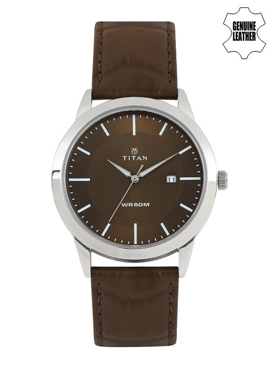 Titan Men's Analog Leather Watch